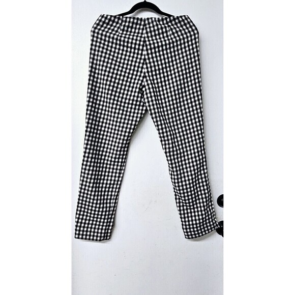 J JILL Essential Gray Black Checkered Stretch Front Pockets Straight Pants (8) - Picture 5 of 5